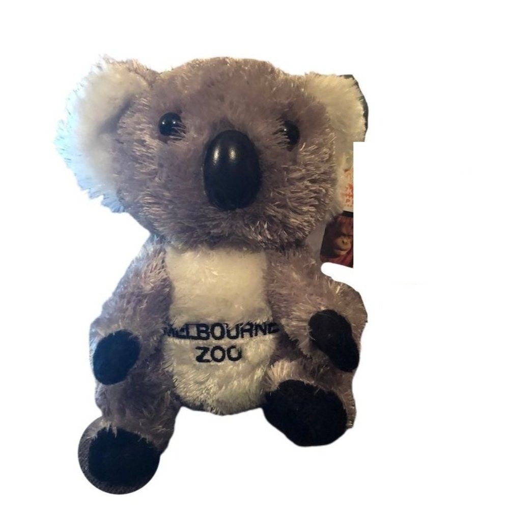 Melbourne Zoo Koala Plush Stuffed Animal Grey White Zoos Victoria Souvenir 6"